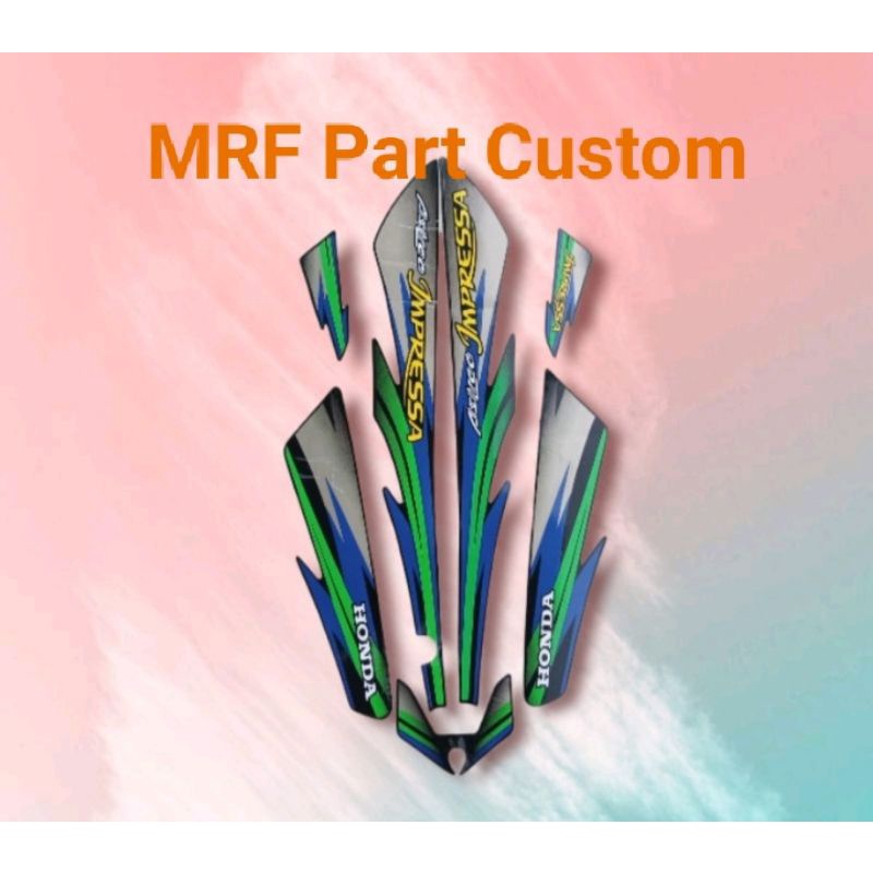 Stripping Sticker Astrea Impressa Hijau Terlaris & Termurah