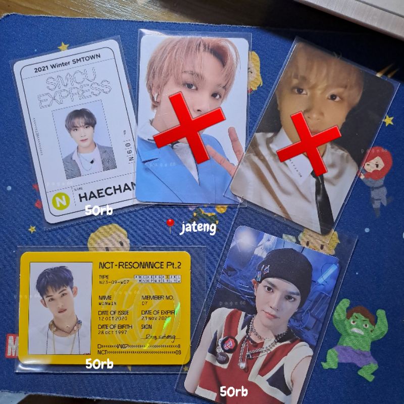 PC HAECHAN PASSCARD SMCU TAEYONG JEWEL UNIVERSE WINWIN RESONANCE