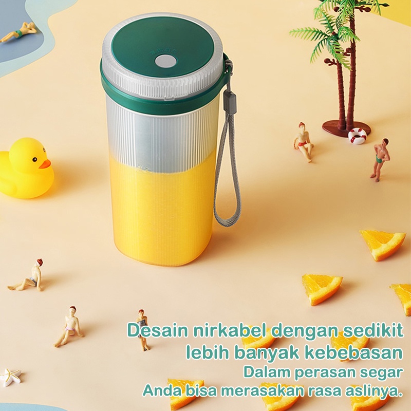 MYN Mall Blender Portable/300ML Juicer Portable/Blender jus/Blender Mini Portable/USB Juicer/Juicing Cup/Rechargeable Juicer Portable/Blender Jus Buah