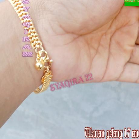 Special Price Gelang cantik asli anti luntur TIKAR anti karat ori gelang pengganti emas muda korea k