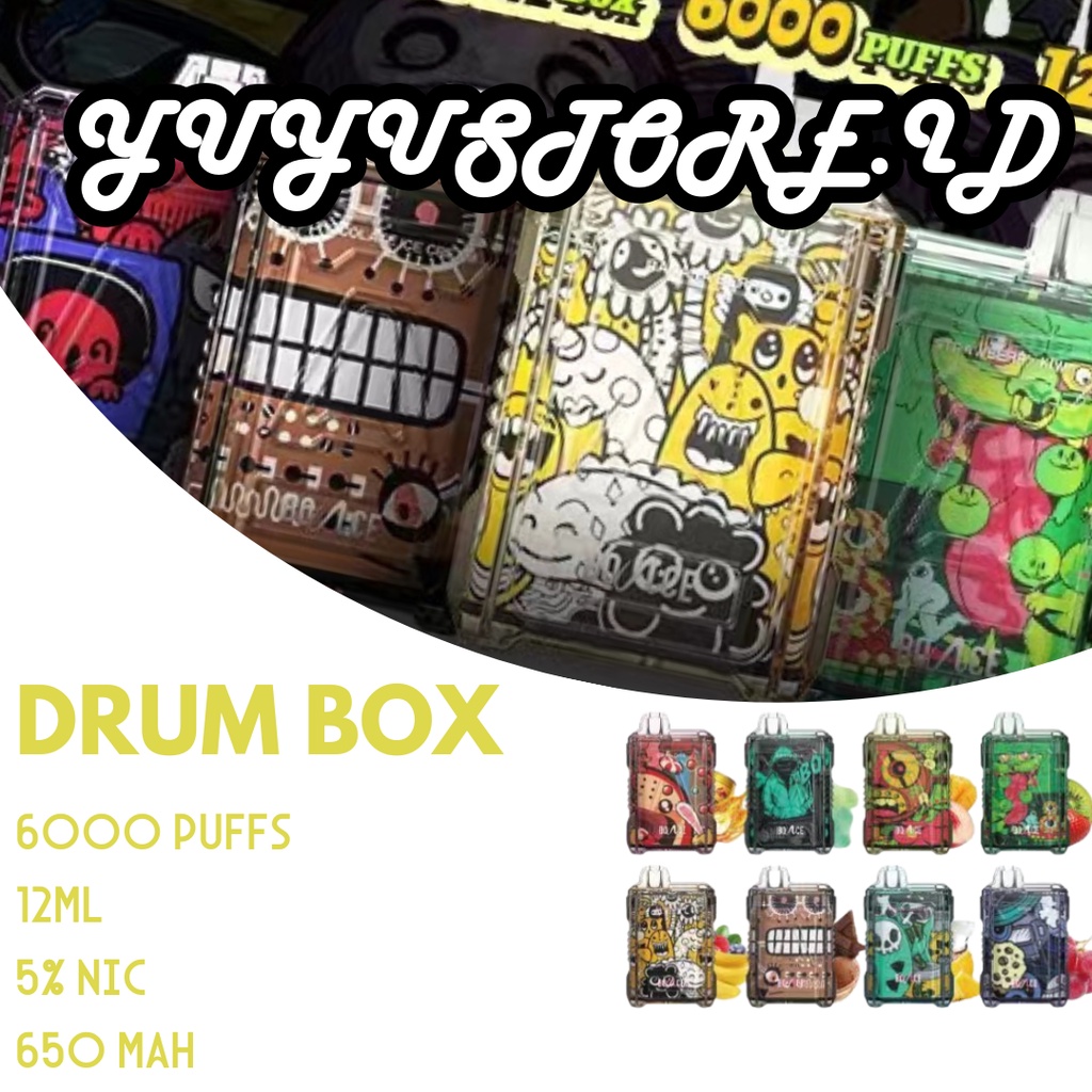 DRUM BOX Disposable Pods Bar / Vape Sekali Pakai - 6000 Puff All Flavors