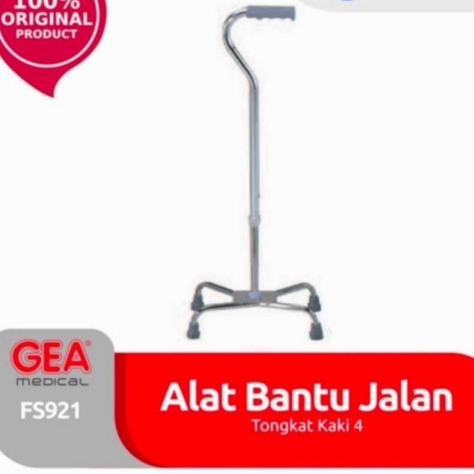 tongkat kaki 4 gea /alat bantu jalan tongkat 4