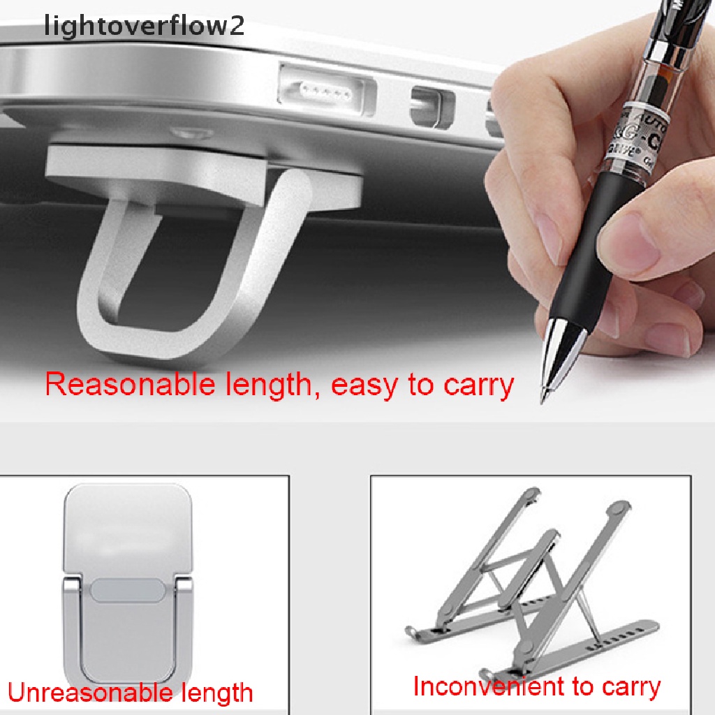 (lightoverflow2) Stand Riser Laptop / Keyboard Bahan Aluminum (ID)