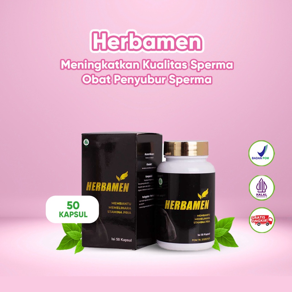 Herbamen - Rahasia Sperma Kental & Subur - Meningkatkan Kualitas Sperma Obat Penyubur Sperma - BPOM 