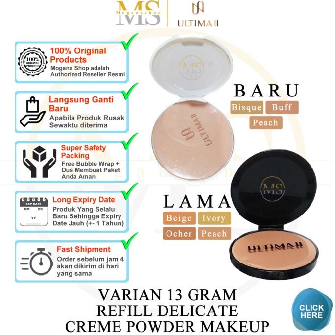 ULTIMA II DELICATE CREME POWDER MAKEUP FOUNDATION REFILL BEDAK PADAT