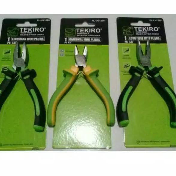 Official Shop--TEKIRO tang mini / kecil set 3 pcs ukuran 4.5" inchi potong kombinasi dan lancip