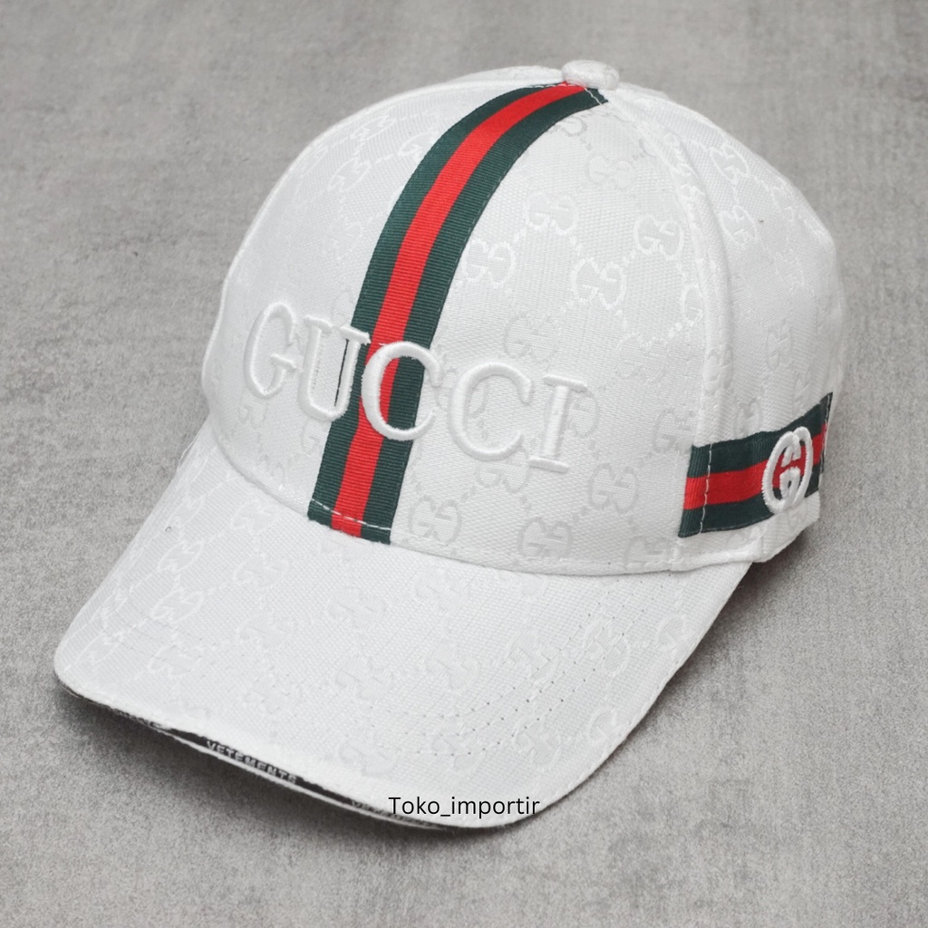 topi Gucci mirror import motif trapeze topi pria gucci baseball