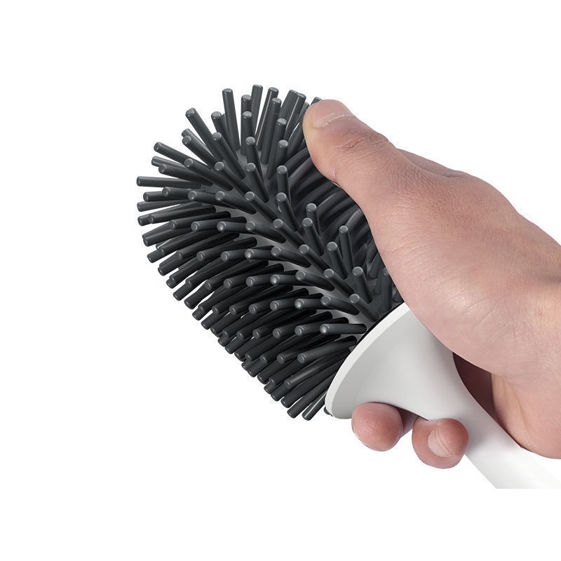 Sikat Toilet WC Brush with Quick Drying Holder Base Kamar Mandi TPR Silicone Bathroom Brush