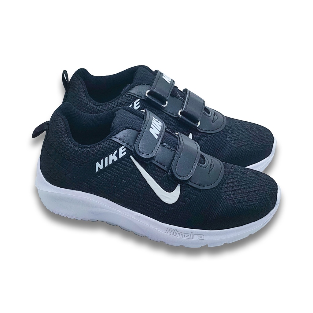 Sepatu Anak Perempuan Best Seller Sneakers Sekolah TK SD Full Hitam