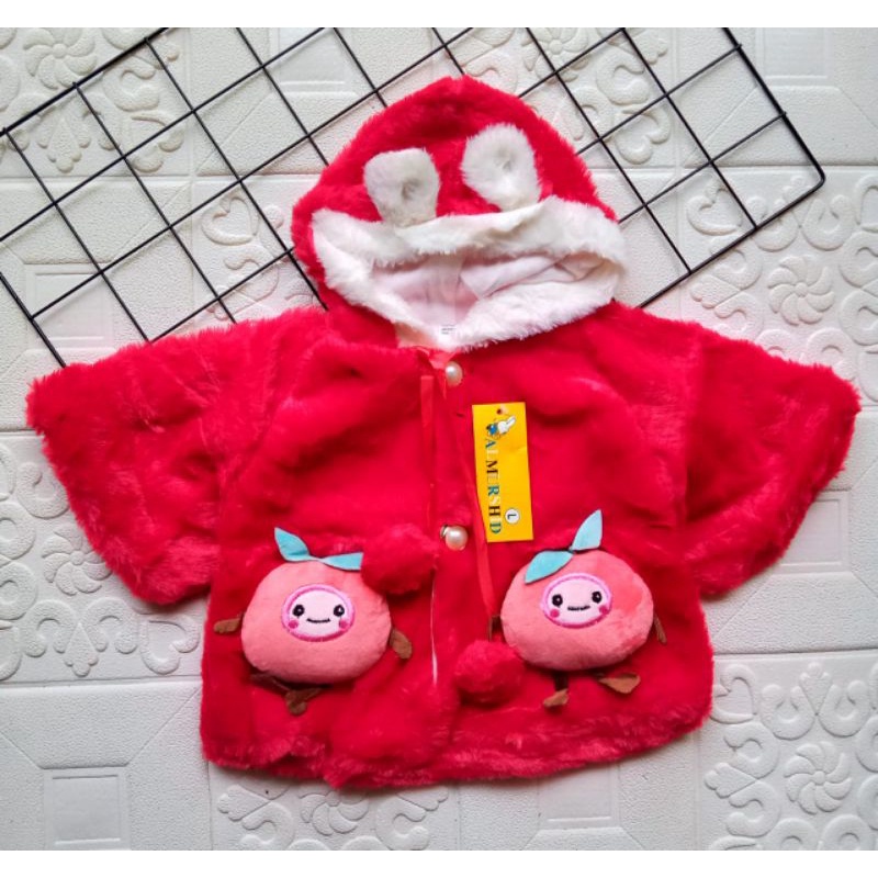 [0-3,5 tahun] JAKET BULU HANGAT ANAK PEREMPUAN IMPORT PREMIUM FREE TAS / MANTEL COAT BULU HALUS HANGAT ANAK CEWEK IMPORT