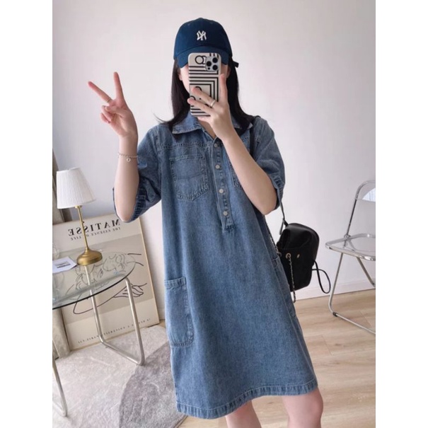 DRESS JEANS WANITA LENGAN PDK