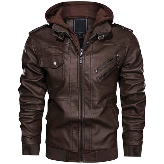 JAKET KULIT DOMBA ASLI MODEL HOODIE