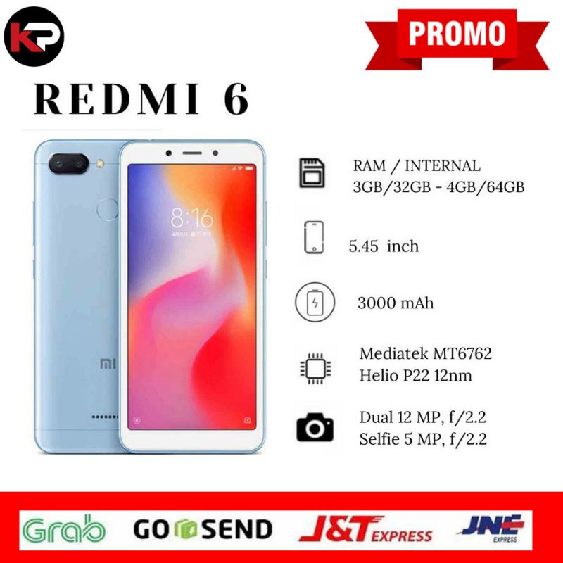 Redmi 6 Ram 4/64GB Clear stock