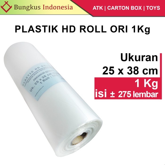 

Plastik Fotocopy Ori Plastik HD Roll 1kg Ori Plastik Buah - RANDOM