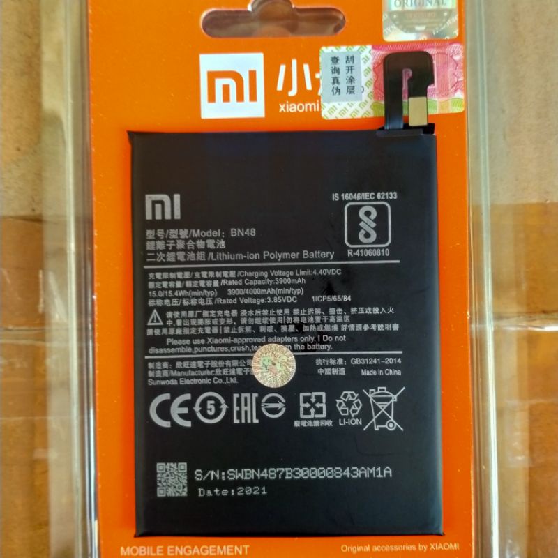 BATTERY BATRE BATERAI REDMI NOTE 5 REDMI NOTE 5 PRO / NOTE 6PRO BN45 BN48 REDMI NOTE 5A BN31 NOTE 5PRO  NOTE5 BN 45 / BN 48 ORIGINAL / HK Double power 5600mAh