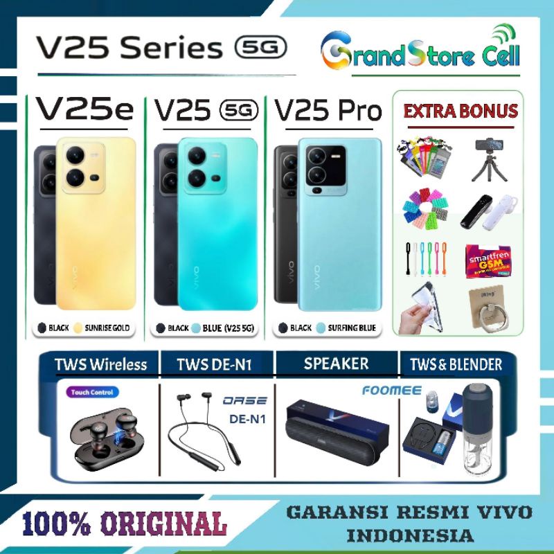 VIVO V25 5G 8/256 | VIVO V25 PRO 12/256 | V25e 8/256 | V25 e 8/128 GARANSI RESMI VIVO