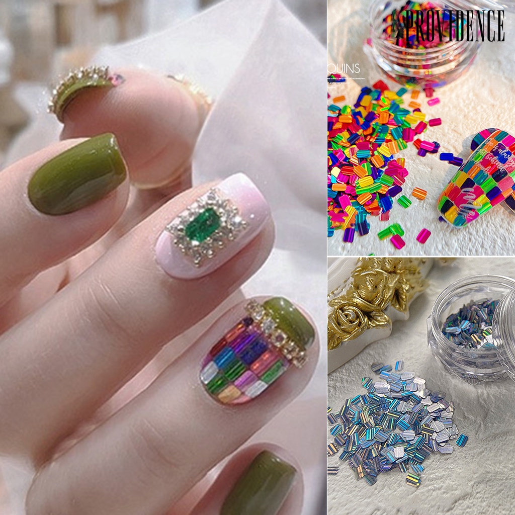 Providence Payet Bentuk Persegi Panjang Aneka Warna Untuk Dekorasi Nail Art DIY