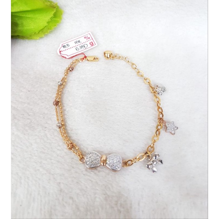 Gelang rantai emas 70 pita bintang