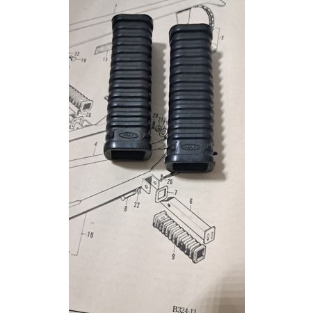 karet footstep step belakang cb100 cb125 s90 benly c50 c70 twin dkk