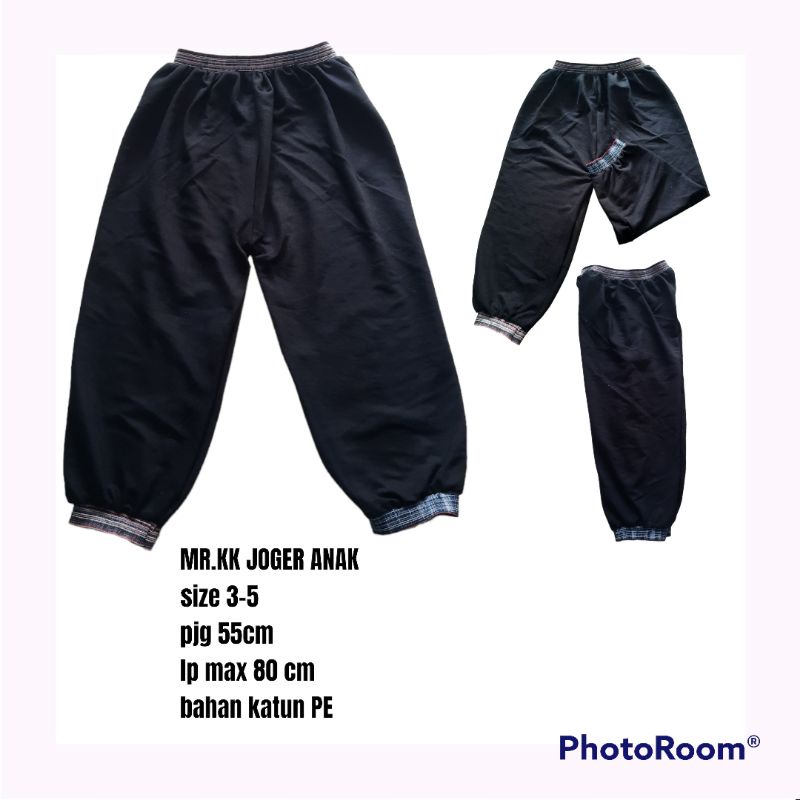 Celana panjang joger anak unisex 3-5 thn mr.kk (paket isi 3 pcs hanya 43k)