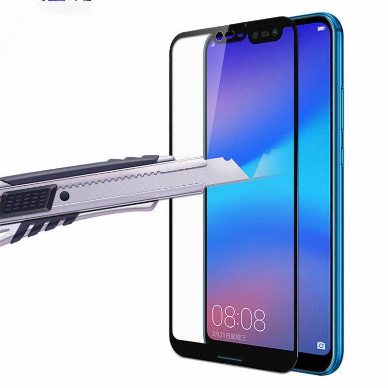 2pcs Tempered Glass Pelindung Layar Huawei P20 Lite Nova 3E Full Cover