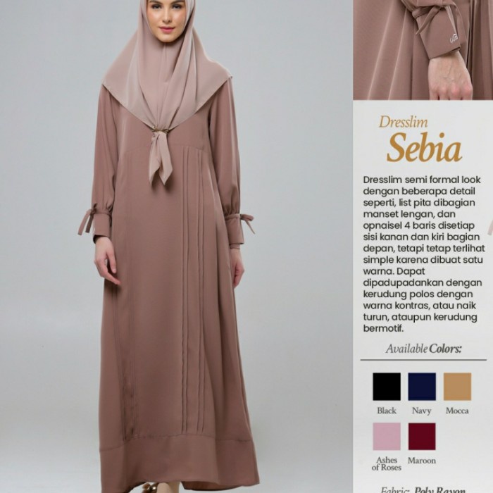 GAMIS Rabbani Dresslim Sebia Gamis Baju Muslim Wanita Dewasa twill ori dewasa brukat dress terbaru t