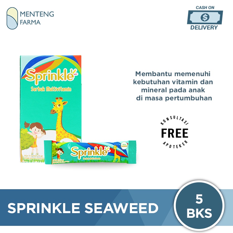 Sprinkle Serbuk Multivitamin Rasa Seaweed Dus Isi 5 Sachet - Serbuk Multivitamin Anak