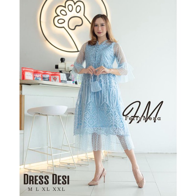 MINI DRESS DESI // BAHAM TILLE SAPTO PREMIUM MIX TILLE DOT // By Ferry Mena