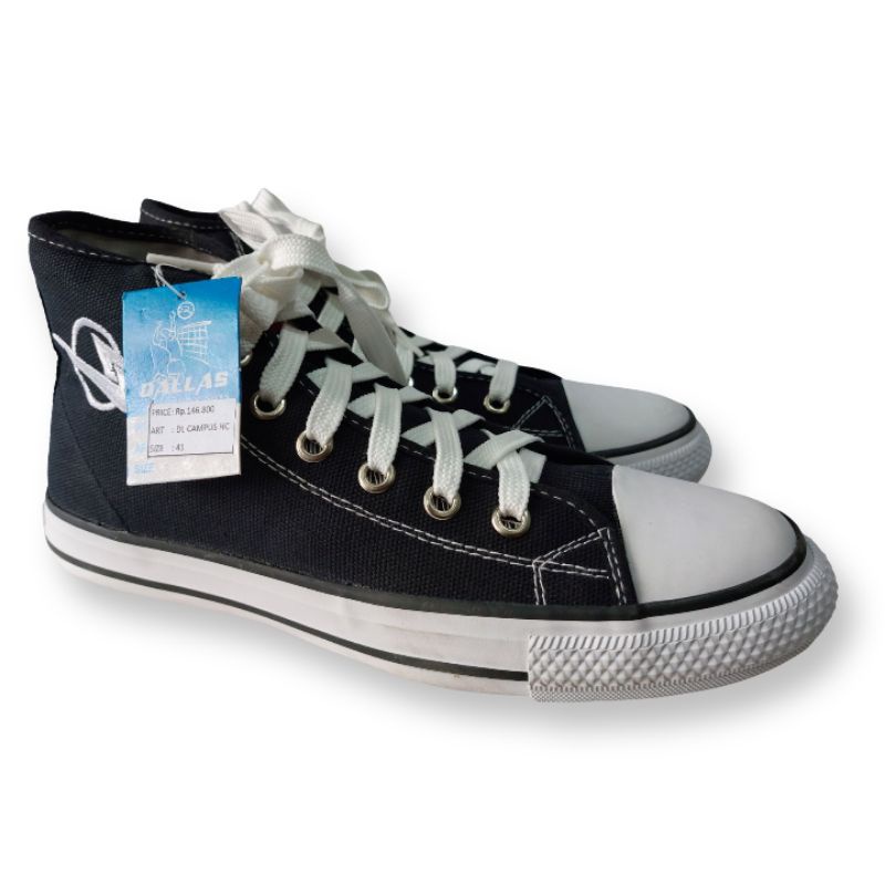 SEPATU SEKOLAH PRIA/WANITA DALLAS PANJANG HITAM