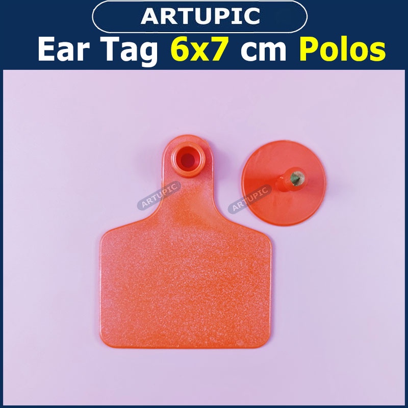 Ear Tag 6x7 cm POLOS ECERAN Anting Eartag untuk Babi Sapi Kambing Murah Plastik bisa jadi Kalung Leher Hewan Domba Kuda Kerbau