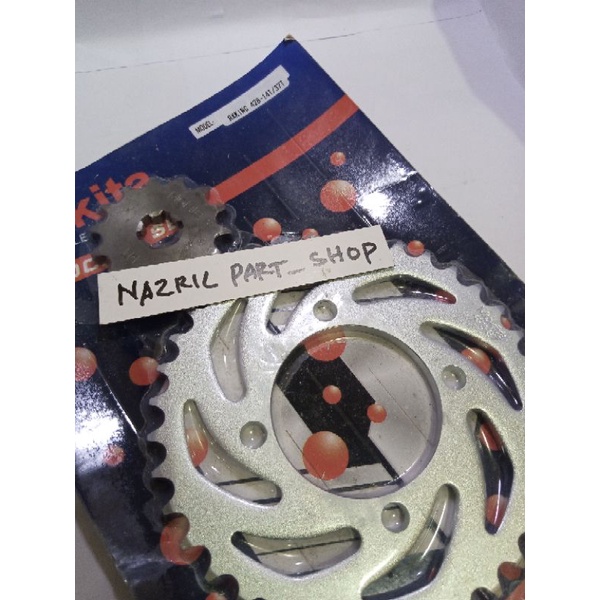 GIR GEAR SET DEPAN BELAKANG VEGA ZR JUPITER Z NEW ROBOT JUPITER Z1 40T 15T 428