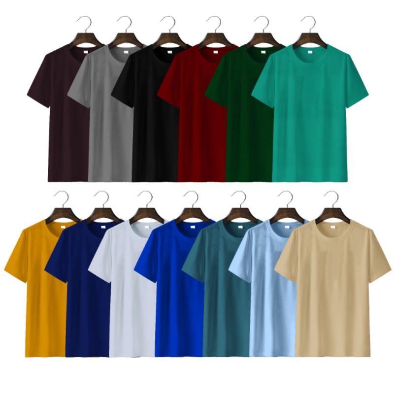 kaos oblong polos paket grosir per 12 pcs