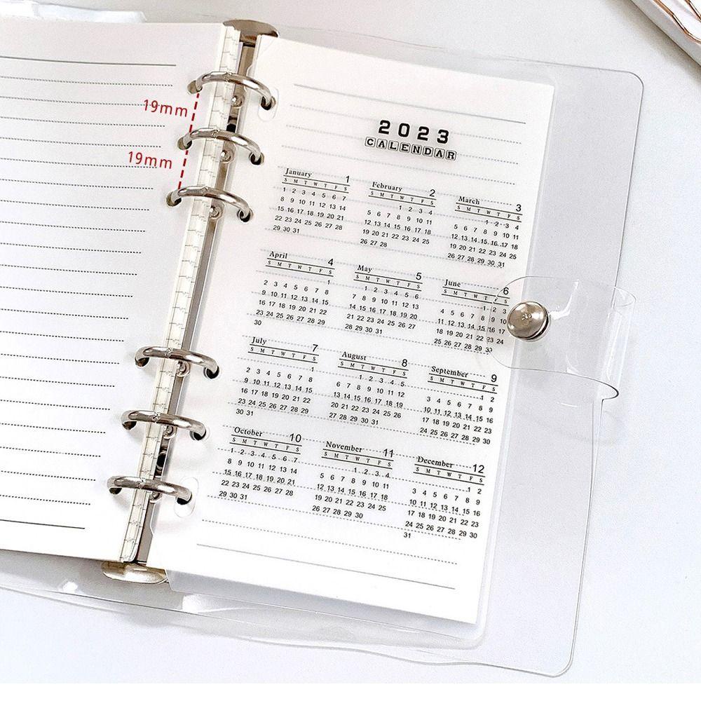 Chookyy A5/A6 Notebook Paging Separator Kantor Sekolah Bermanfaat Loose-leaf Isi Ulang Plastik Kalender Ring Binder