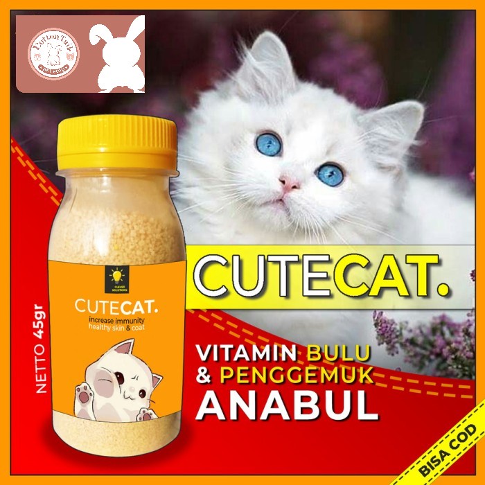 Cute Cat Vitamin Penggemuk dan Penumbuh / Pelebat Bulu Kucing / Bulu Kucing Rontok ~ CUTECAT [ CS ]