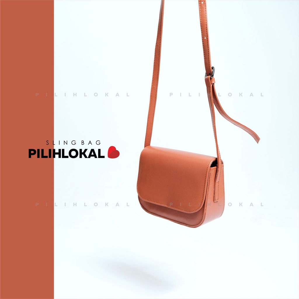 Pilihlokal - Terlaris Sling Bag Polos Simple Wanita Remaja Tas Slempang Kulit Kasual Mini Bahu Cewe Fashion Lucu Terbaru 2022 Untuk Jalan Jalan2 Hangout Shoulderbag Oxana Casual Kecil Cewek Waterproof Murah Korean Style Kekinian Black Hitam Putih Coklat