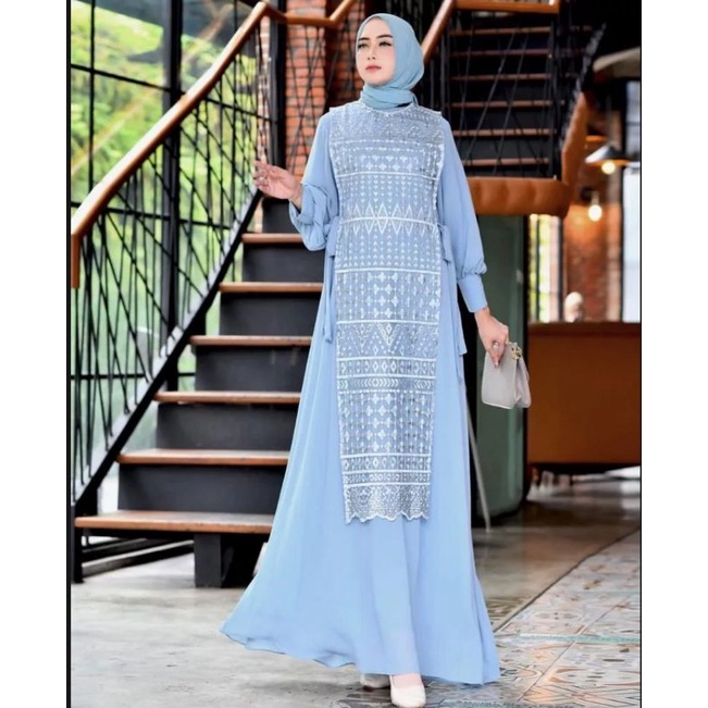 Ready Gamis Super Mewah//Gamis Pesta Modern//Gamis Terbaru Harga Promo//Gamis Lebaran//Gamis Lebaran 2023//Gamis Hari Raya//pakaian wanita/baju muslim/gamis tille kekinian/gamis termurah