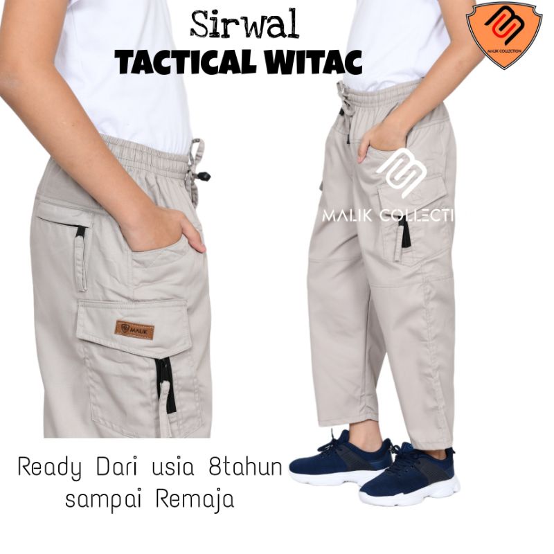 Celana anak laki laki 8 tahun sampai remaja Sirwal Tactical Witac panjang 7/8