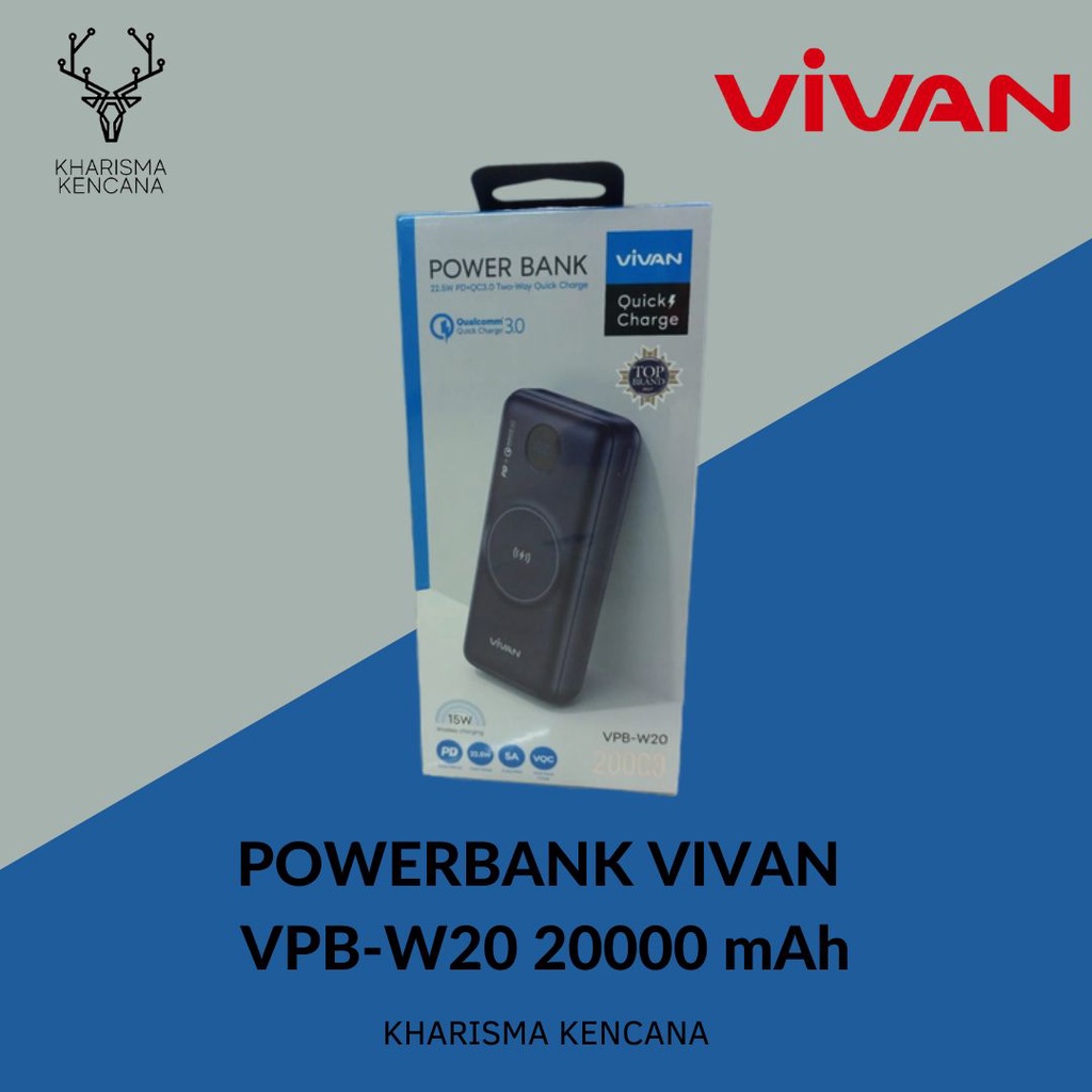POWERBANK VIVAN VPB W20 20000 mAh