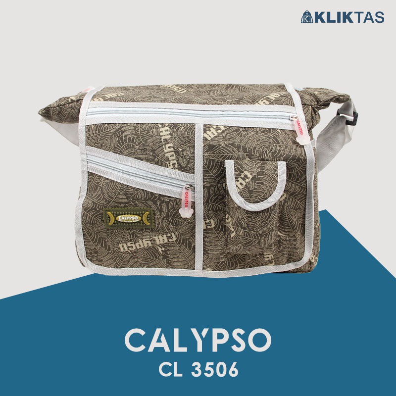 [KLIKTAS] Tas Selempang Pria Kanvas Printing Messenger Bag Man Calypso 3506