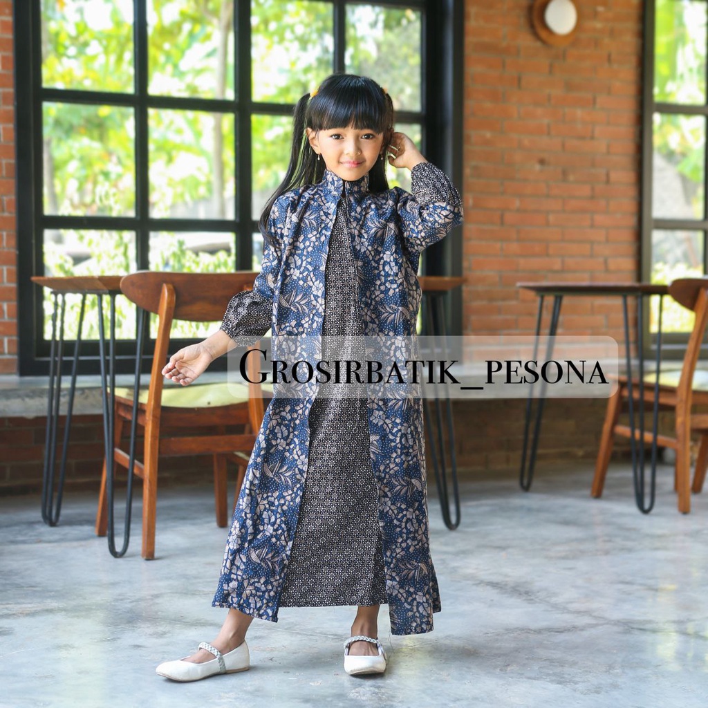 COUPEL GAMIS FAMILI Batik keluarga ,SARIMBIT IBU AYAH DAN ANAK