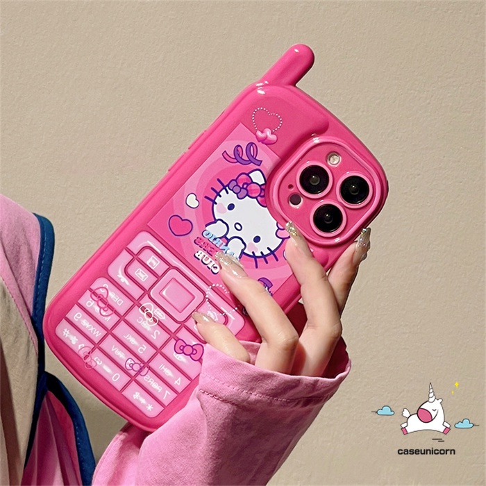 Soft Case Hp Gambar Hello Kitty Model Vintage / Retro Untuk iPhone 11 / 12 / 13 / 14pro MAX / 14 / 7 / 8plus / X / XR / XS MAX