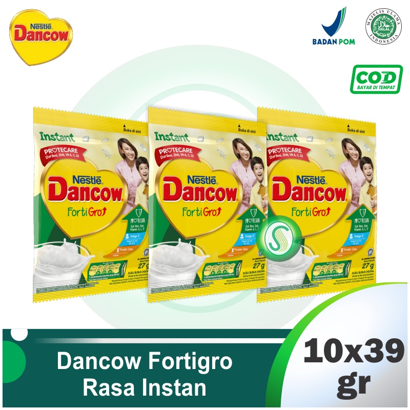 

Dancow Fortigo Susu Bubuk Bernutrisi Rasa Instant 27gr - Kemasan sachet