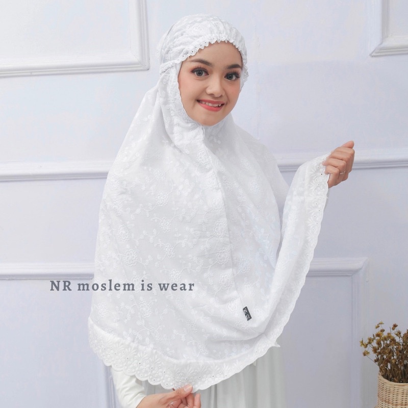 KERUDUNG BERGO PUTIH PERLENGKAPAN HAJI UMROH , KERUDUNG HAJI UMROH WANITA