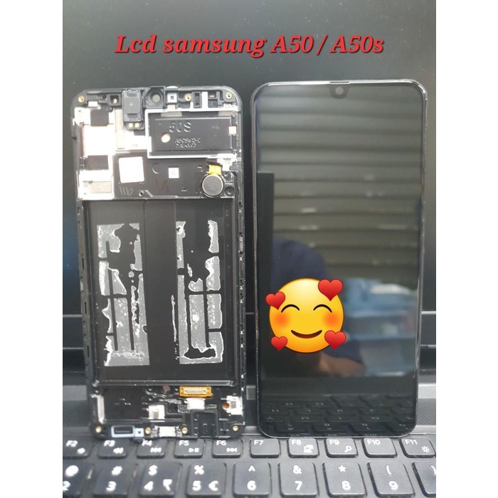 LCD Samsung A50/A50s A505/A507 Original 2nd Copotan + Frame