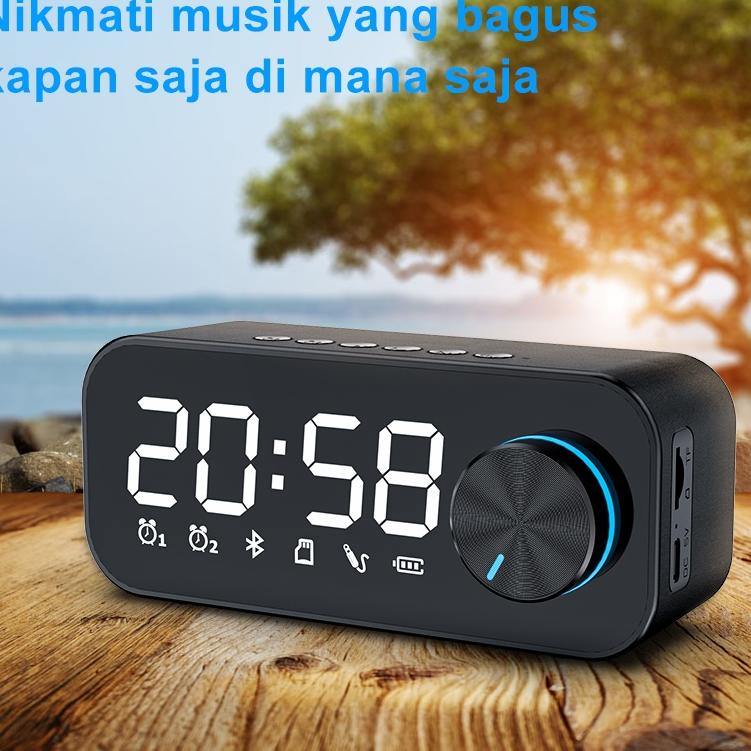 Sale ColorCoral Lampu Speaker Bluetooth Portable Bass Jam Alarm Clock LED Display Spiker Bluetooth M