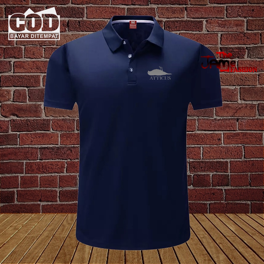 Promo COD Kaos Distro Polo Kerah Atticus Quality Silver  Premium Quality Atasan Pria Wanita Promo Te