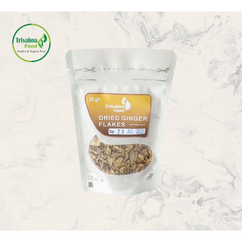Jahe Kering Lokal / Dried Ginger / Dehydrated Ginger Flakes 10gr
