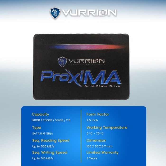 SSD Vurrion PROXIMA SATA 128GB / SSD 128GB