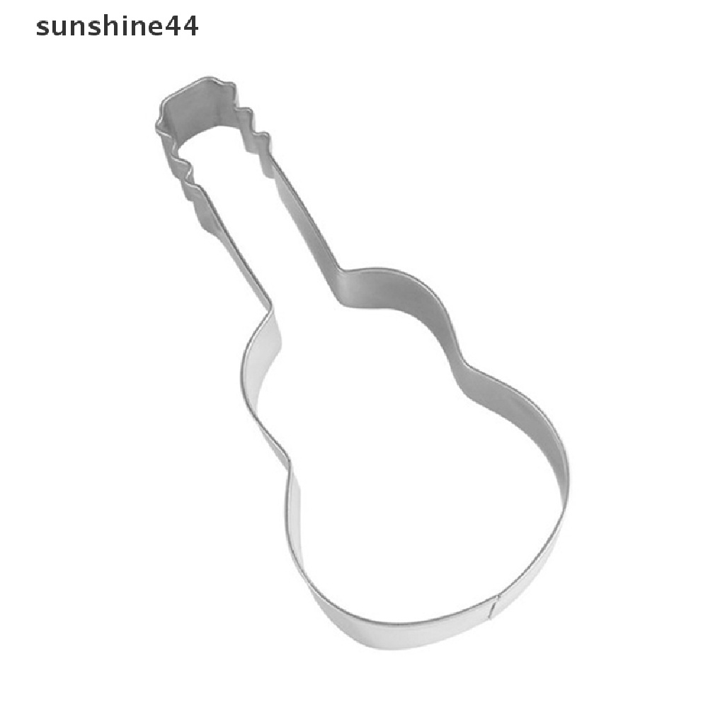 Sunshine Cetakan Kue / Biskuit Bentuk Gitar Bahan Stainless Steel