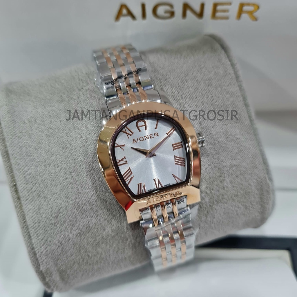termurah jam tangan Aigner Verona Nuovo Super Baterai, For Ladies, All Steel Combi Rosegold